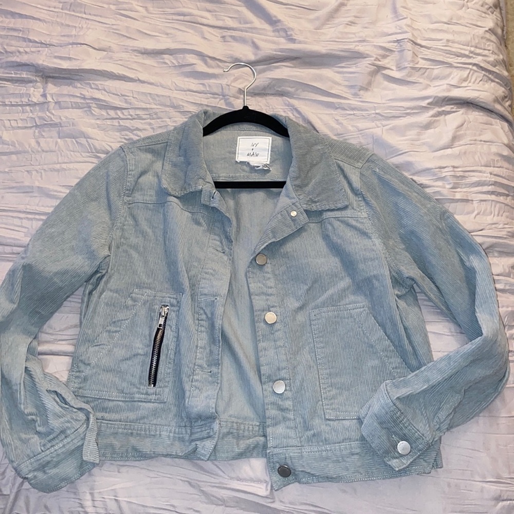 Tilly’s seam foam blue/green corduroy jean jacket
